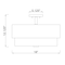 Z-Lite Counterpoint Semi Flush Mount, 3-Light, 18 In.W x 12.25 In.H, Modern Gold/White 495SF18-MGLD - alternate 8